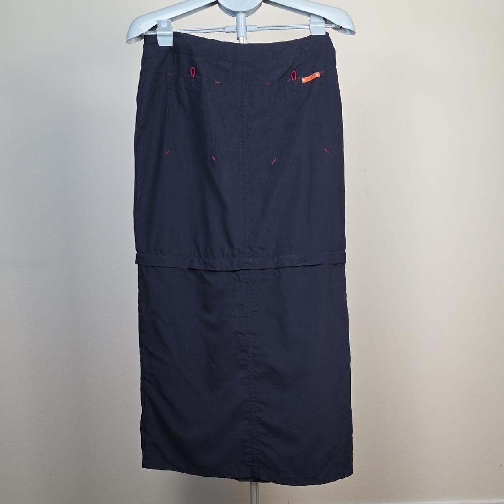 Vintage POINT ZÉRO Convertible Skirt – Navy Blue & Red Accents (Nicole Benisti) - Picture 6 of 10